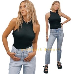 NWT ✨ ANINE BING Ty Racerback Tank Top Bodysuit Black XS 0 2